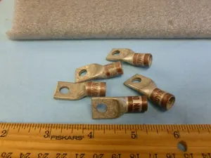 Lot of 5 THOMAS & BETTS WIRE TERMINALS, Crimp Type No. 2 AWG (Aviation)